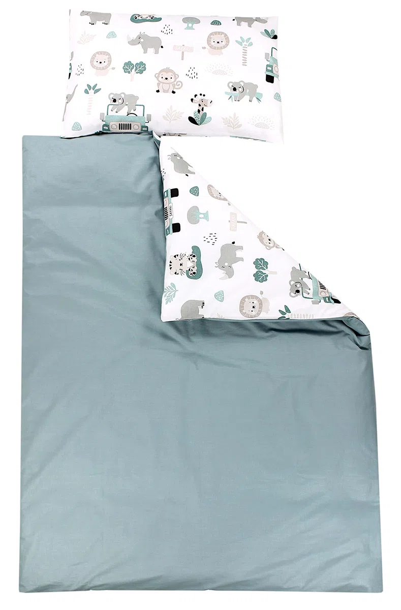 TupTam Juego de Ropa de Cama para Niños, de 2 Piezas., Zoo Verde, 135x100 cm