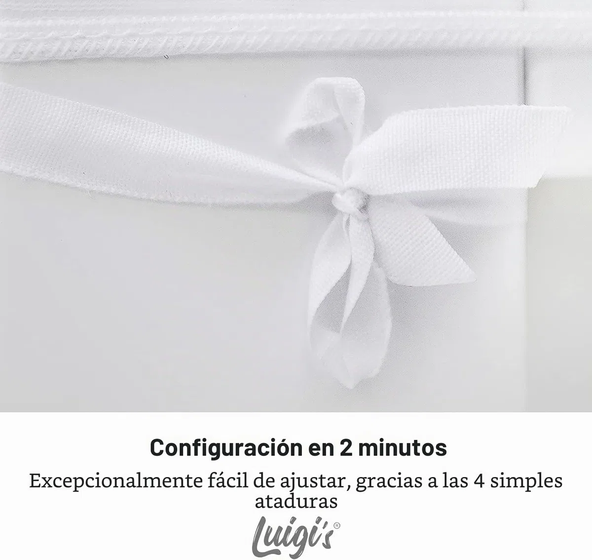 Mosquitera para Cuna Universal - Antimosquitos bebé - Red mosquitera Plegable para la Cama o minicuna - Mosquitera Viaje Transparente con Cremallera para Acceso fácil al bebé (de Luigi’s)