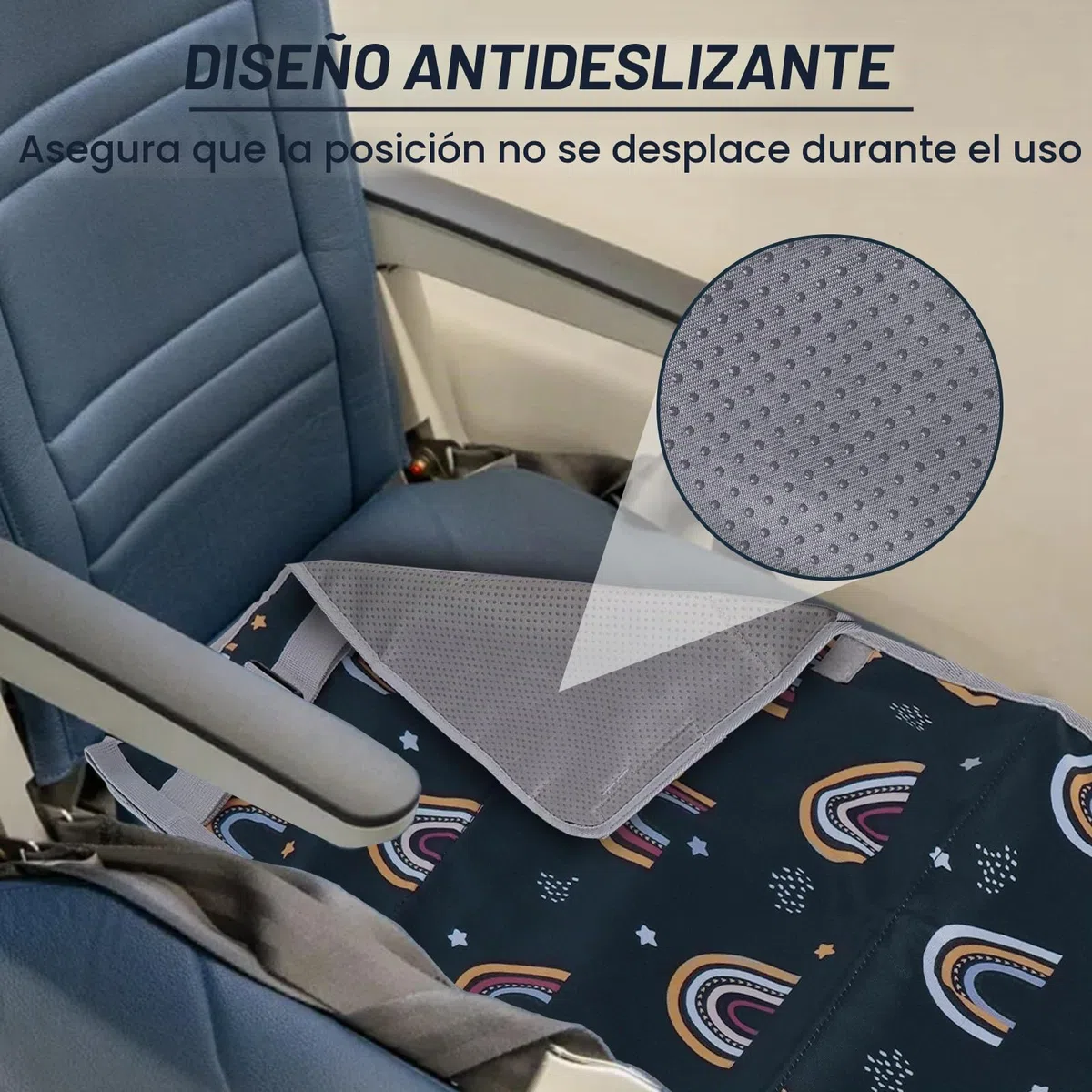 LURICO Reposapiés de Avión para Niños, 76x44.5 cm Extensores de Asientos Plegable Hamaca de Pie Cama de Avión para Descanso de Niños Cama de Viaje para Expandir Las Piernas de Descanso