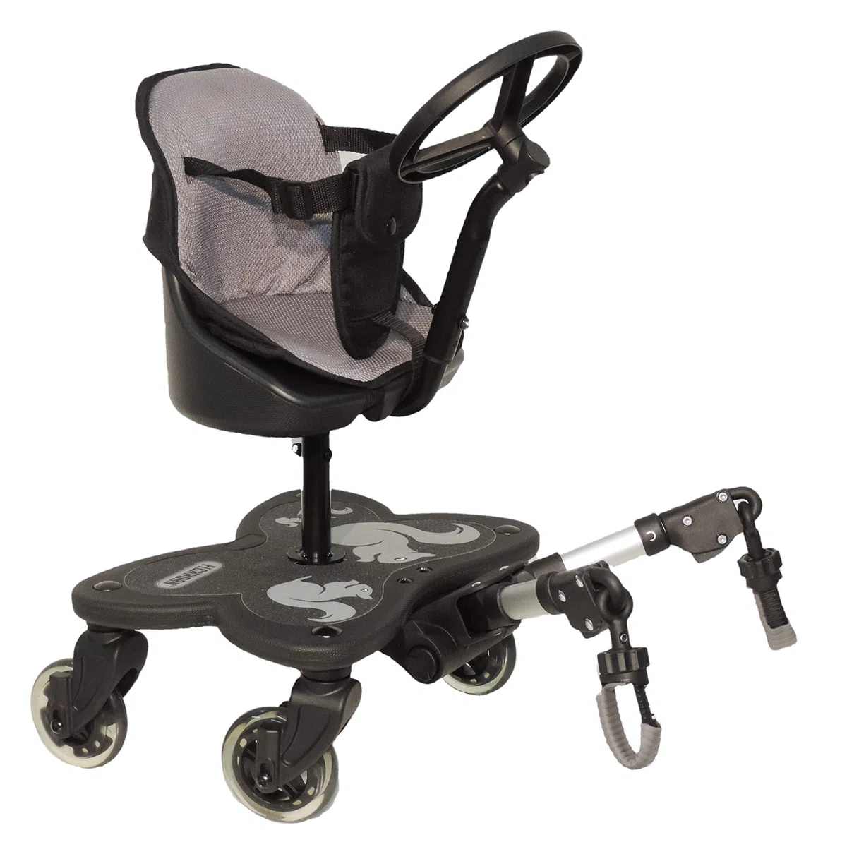 EICHHORN Kinderwagen Tabla para hermanos Cozy-C-Rider con asiento extraíble y volante, desde los 12 meses, asiento: 20 cm, para fijar al cochecito