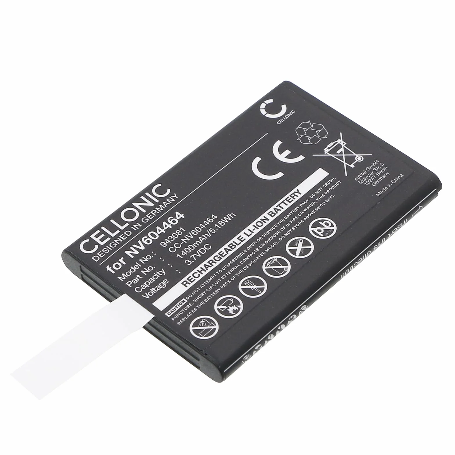 CELLONIC, Batería para Vigilabebes Compatible con Beurer by 110 Compatible con Oricom Secure SC740, Secure SC895 (1400mAh)