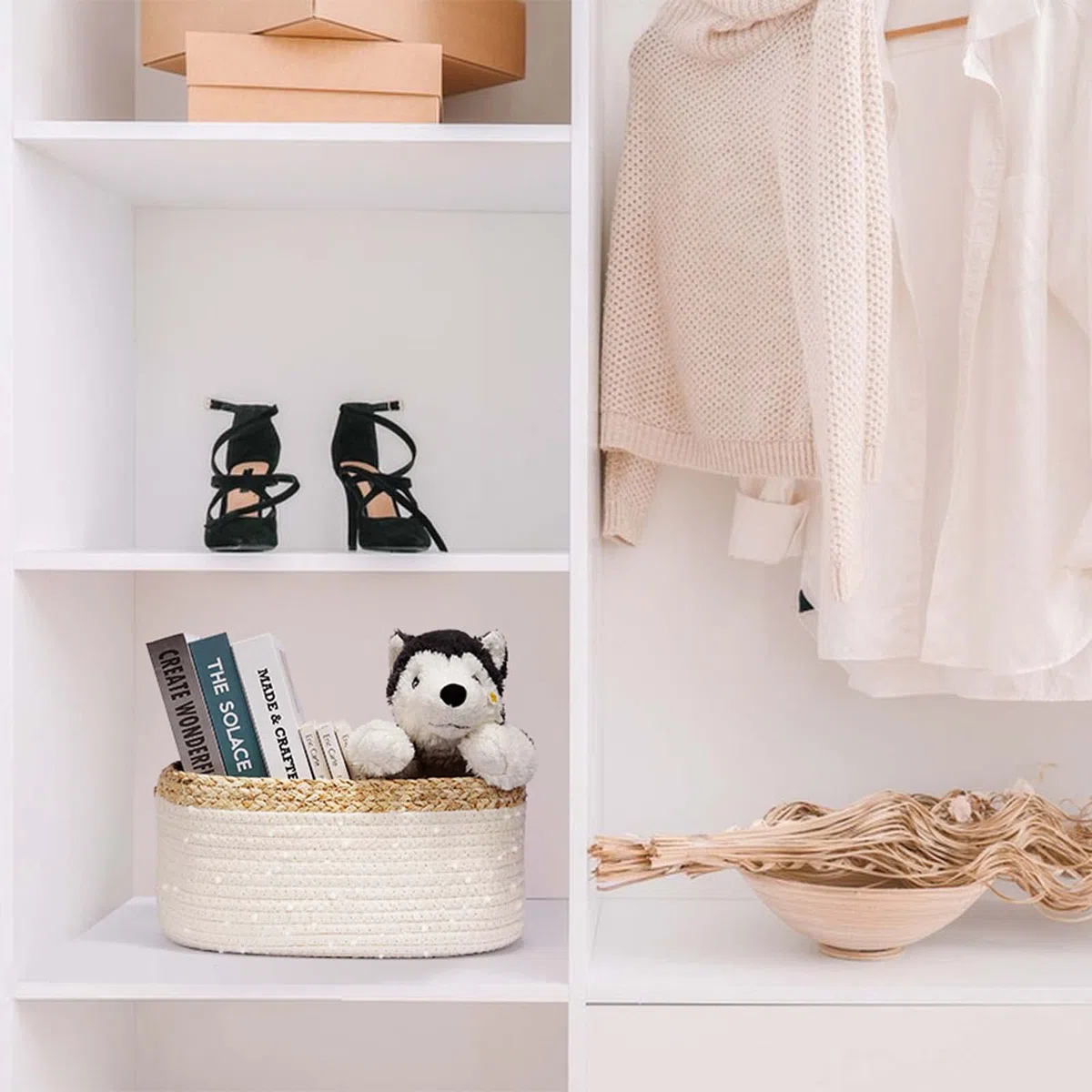 Cesta de almacenamiento para niños, cuerda de algodón trenzada, juego de 4 juegos, para cuarto de baño, cambiador de accesorios de baño, cesta trenzada