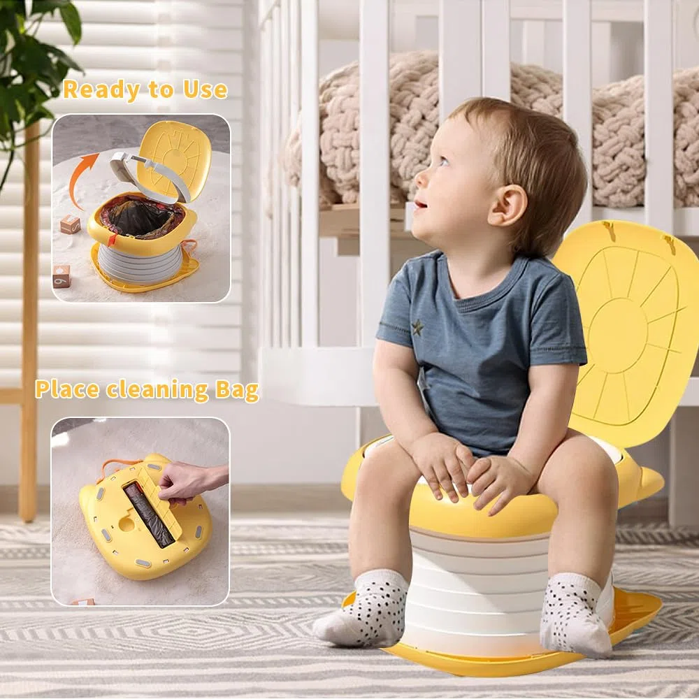 Orinal Portátil Plegable para Niños, Asiento de Inodoro Infantil Portátil, Bebé Orinal Portatil Asiento,Inodoro Portátil para Niños